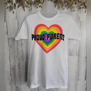 PROUD PARENT Pride Tee  Shirt 100% Cotton LOVE IS LOVE